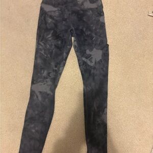 Gray Tie-Dye Leggings